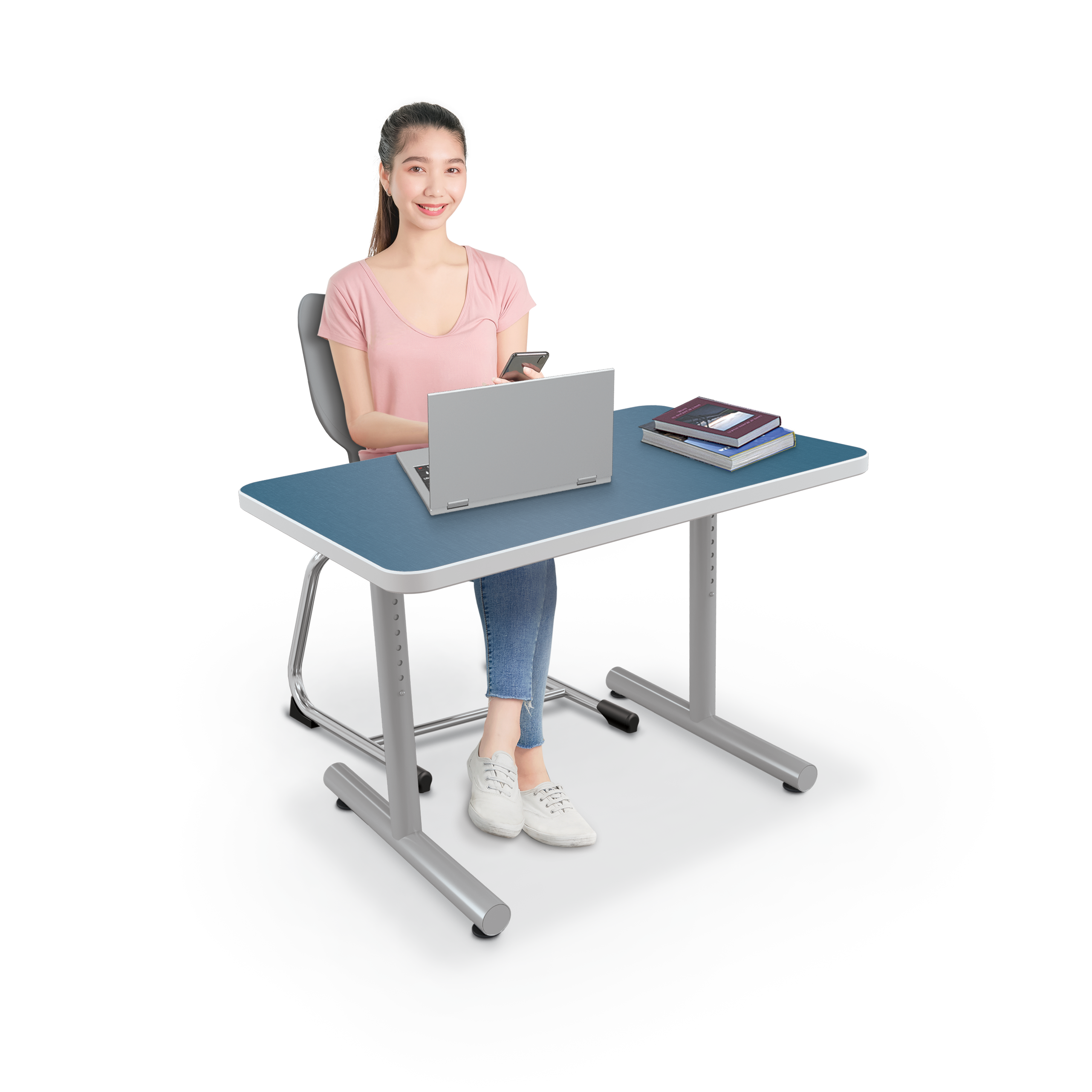 Woman sitting at desk working