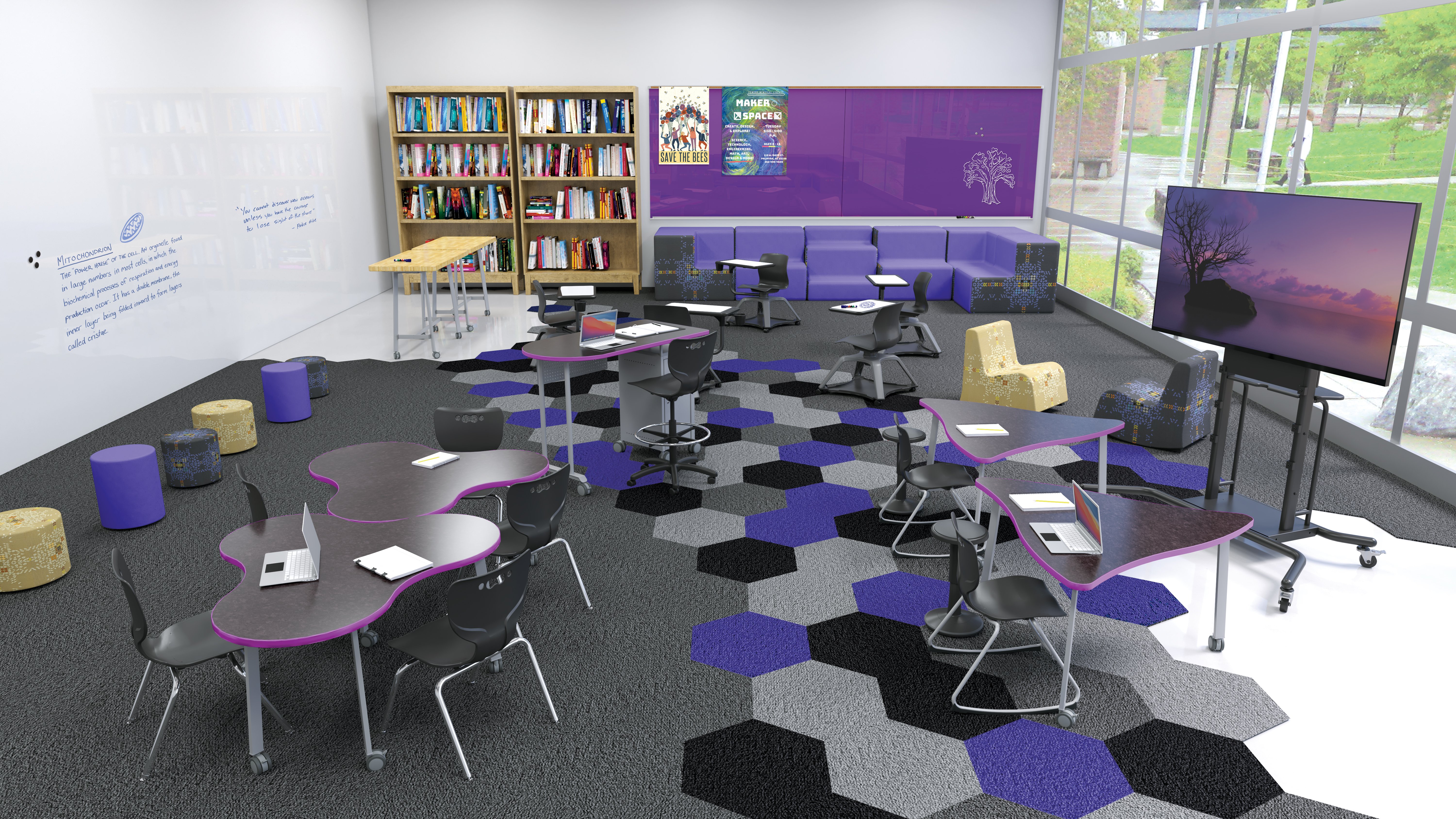 MooreCo flexible classroom furniture for students with ADHD