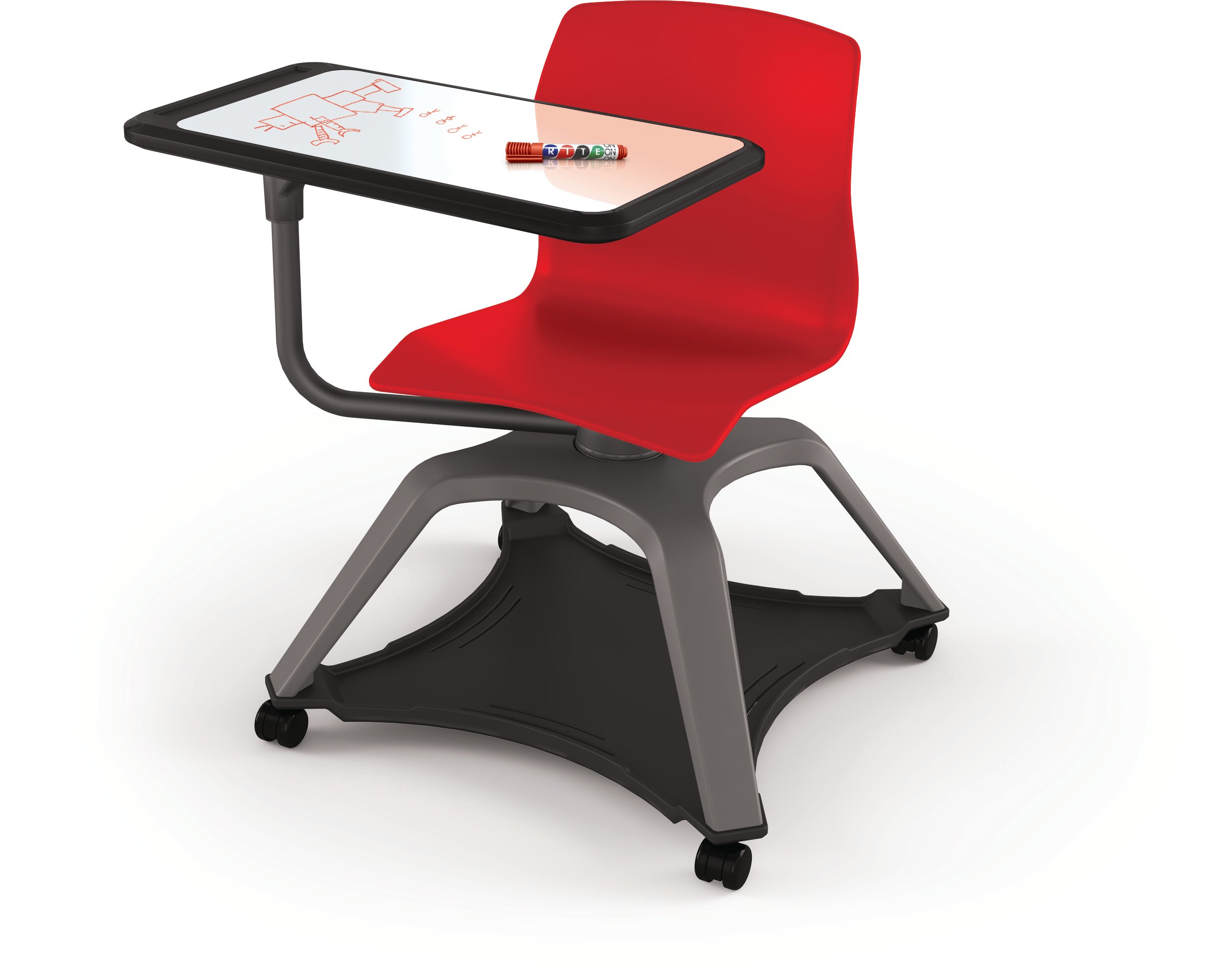 Enroll Tablet Chair feat Seed Red w-Porcelain Surface