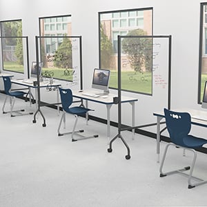 Essentials Classroom Clear Mobile Board 02 300-1