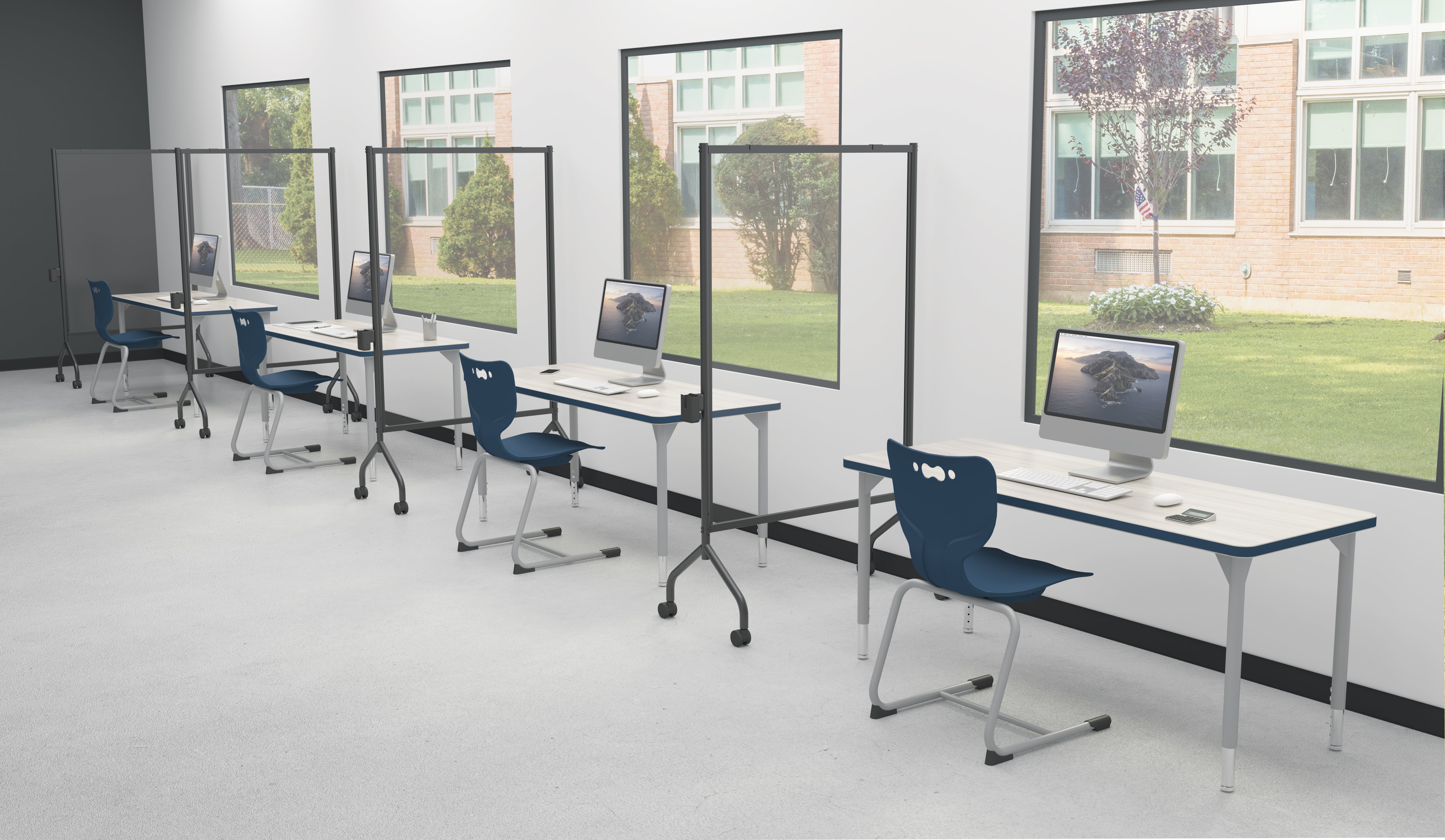 Essentials Classroom Clear Mobile Board