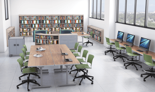 Classroom featuring Inklud line of furniture