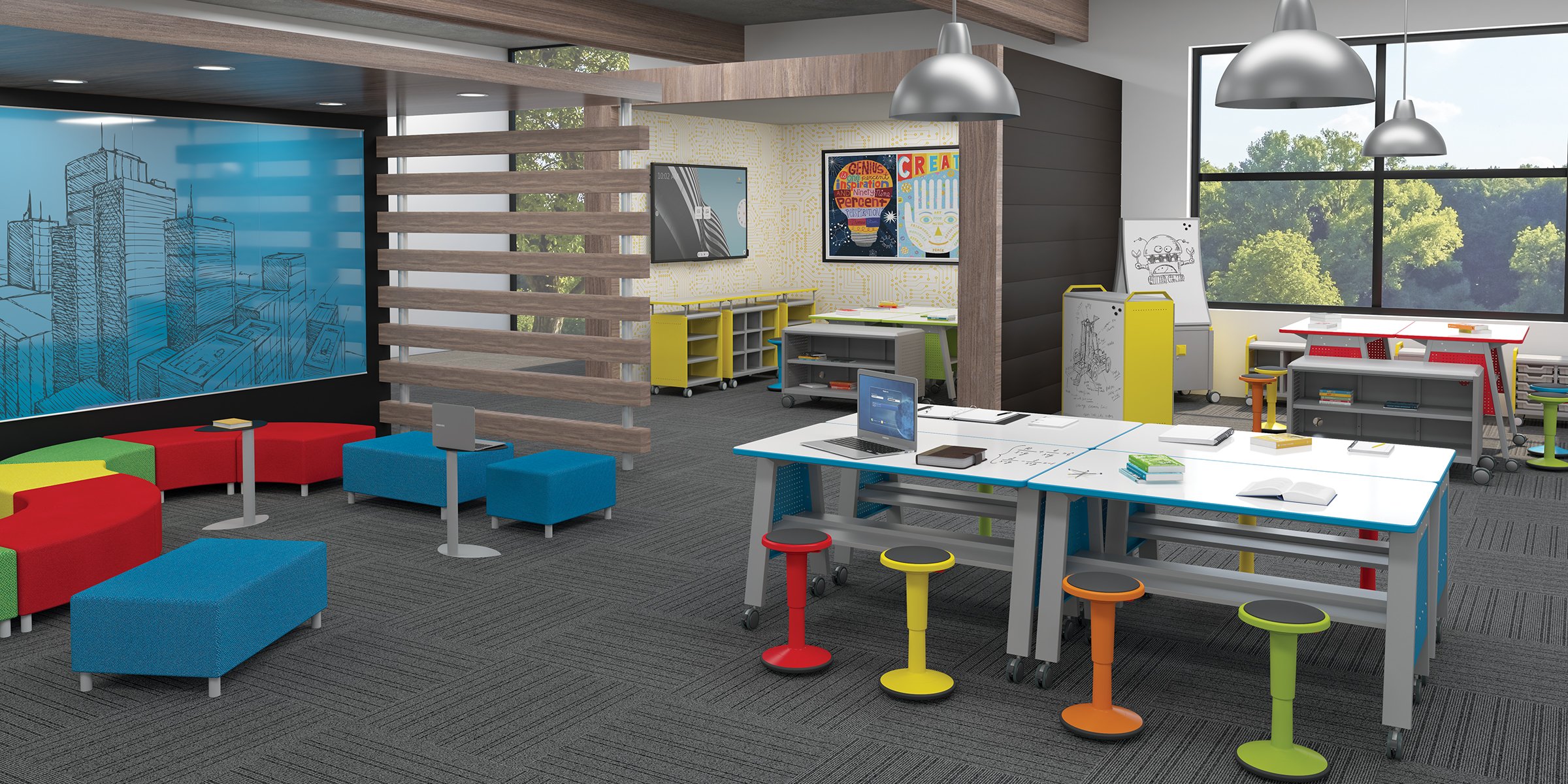 Flexible classroom furniture for Gen Alpha by MooreCo