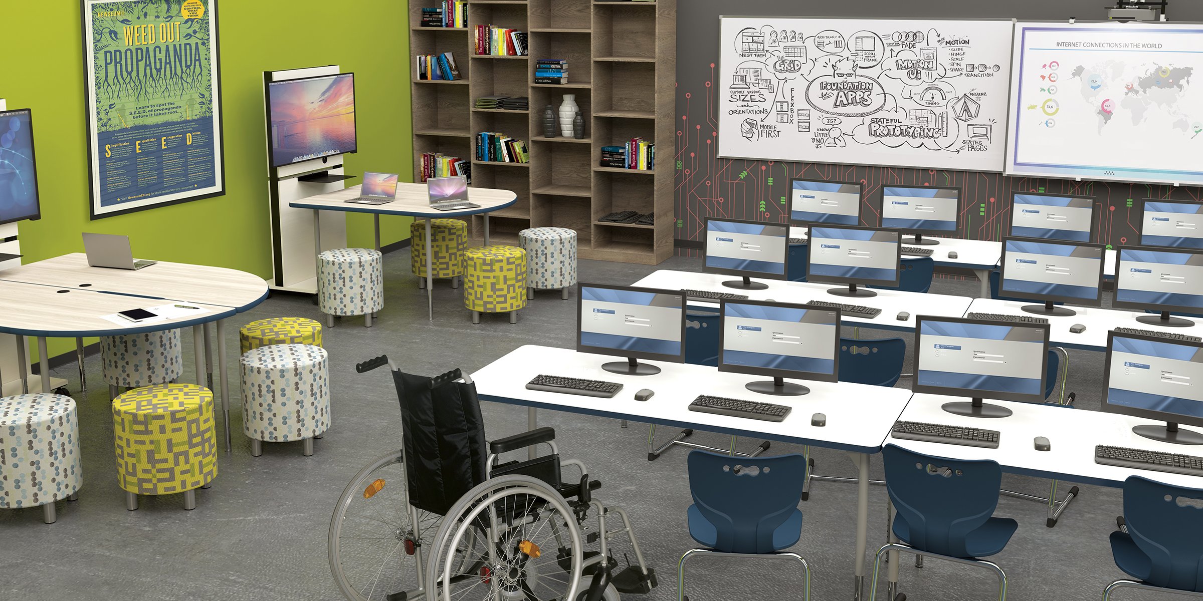 Flexible classroom furniture for Gen Alpha by MooreCo